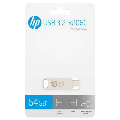 HP PENDRIVE 64GB TYPE C-X206C